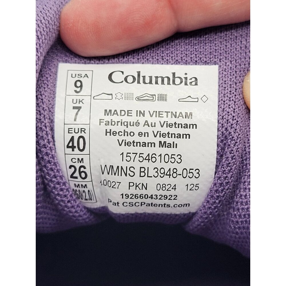 Columbia Womens SZ 9 Redmond Sneakers Graphite/Dusty Iris Purple BL3948-053 Hike - Picture 8 of 8